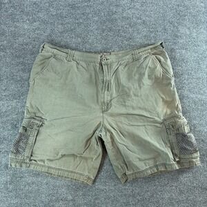 VTG Basic Options Outdoors Mens Green Cargo Shorts Sz 44 Cotton Utility Hiking